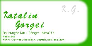 katalin gorgei business card